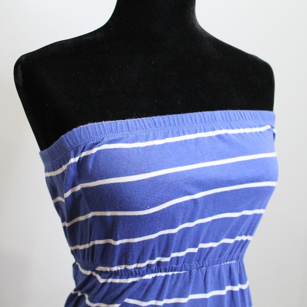 Pre-owned Forever 21 dress blue white striped sz S - Picture 5 of 7